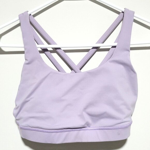 Lululemon Sports Bra XXS 2/4 Womens Strappy Lavender Purple Training Energy Yoga - Picture 1 of 5
